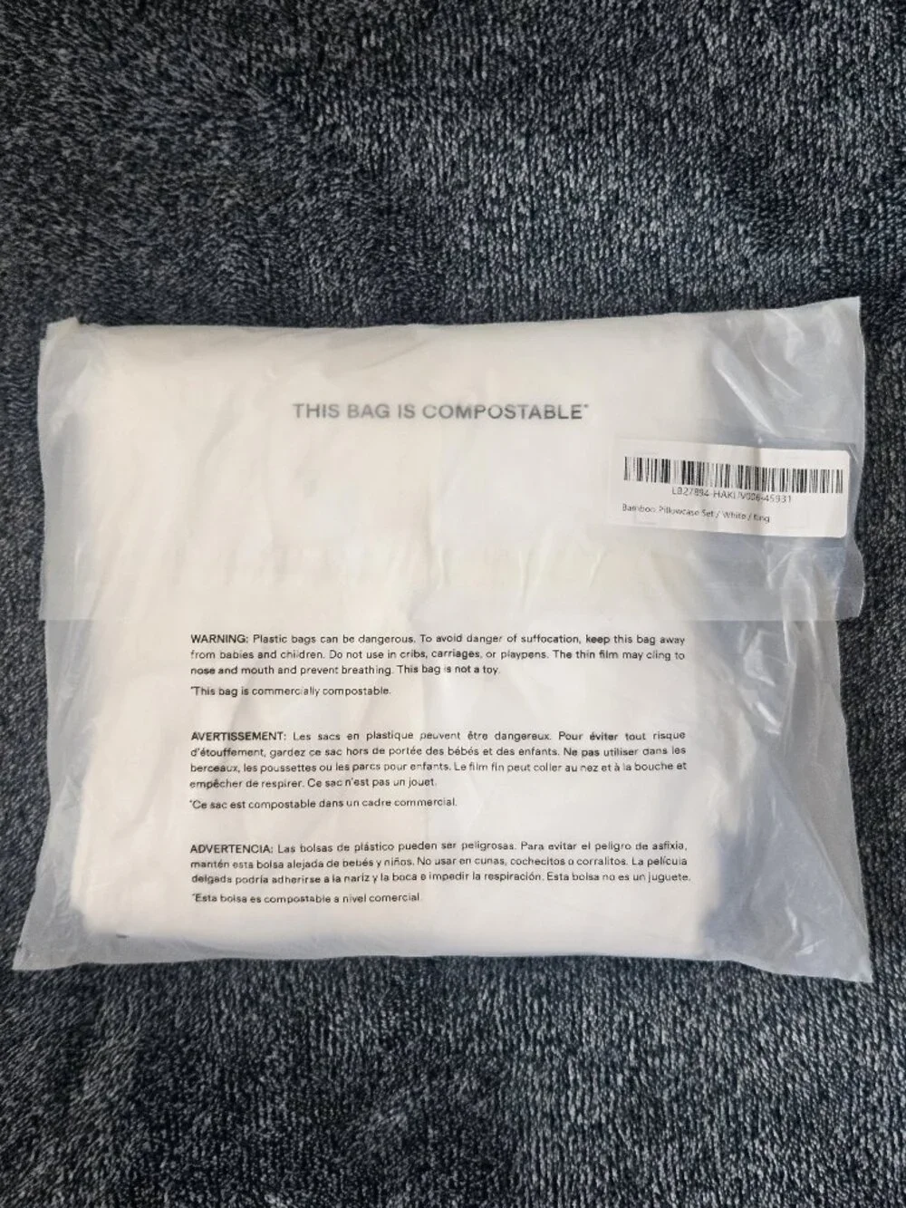 Quince Bamboo Pillowcase Set - King White